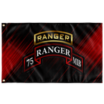 MIB Tabbed Scroll 75th Ranger Regiment Flag Elite Flags Wall Flag - 36"x60"
