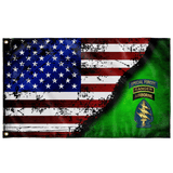 Special Forces Tabbed Stars & Stripes Outdoor Flag Elite Flags Wall Flag - 36"x60"