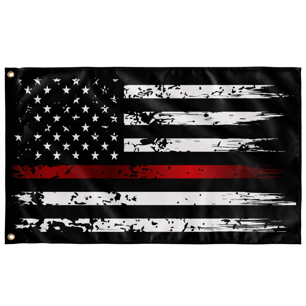 American flag black and white with red online stripe